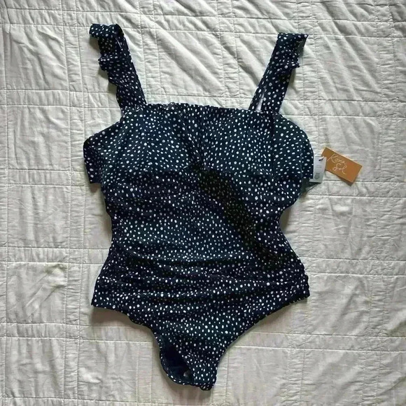 Kona sol Ruffle one piece swimsuit 17 beachy dollette summer pool ruffles - Picture 1 of 7